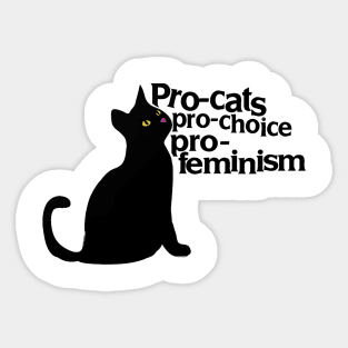 cat pro feminism Sticker